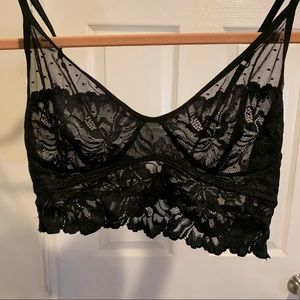 Floral Black Lace Bralette